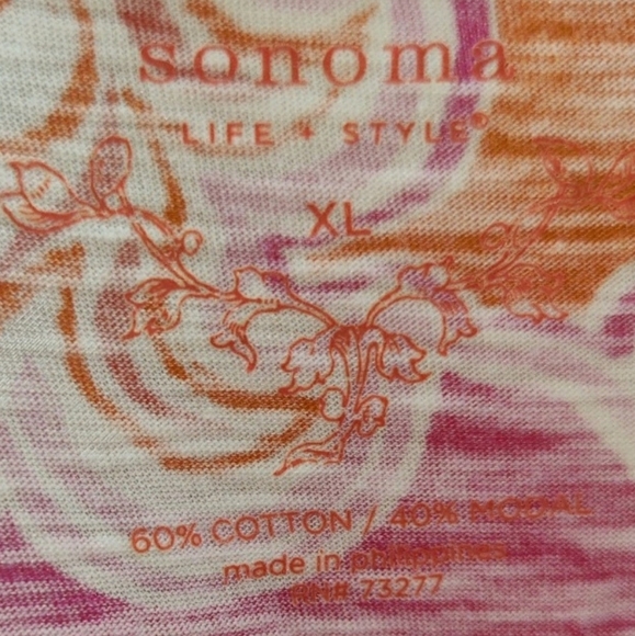 SONOMA Multicolor Pattern Empire Waist Sleeveless Midi Sun Dress - Picture 7 of 9